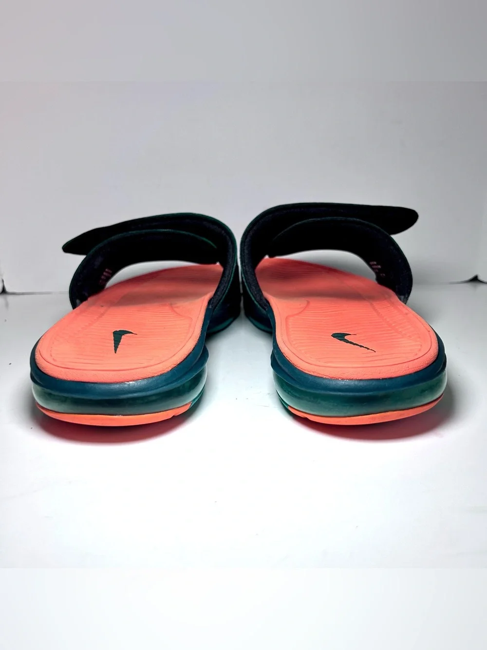 Nike Air Max Labron 2 Elite Slides Men’s 13 Dark Atomic Teal/Total Orange